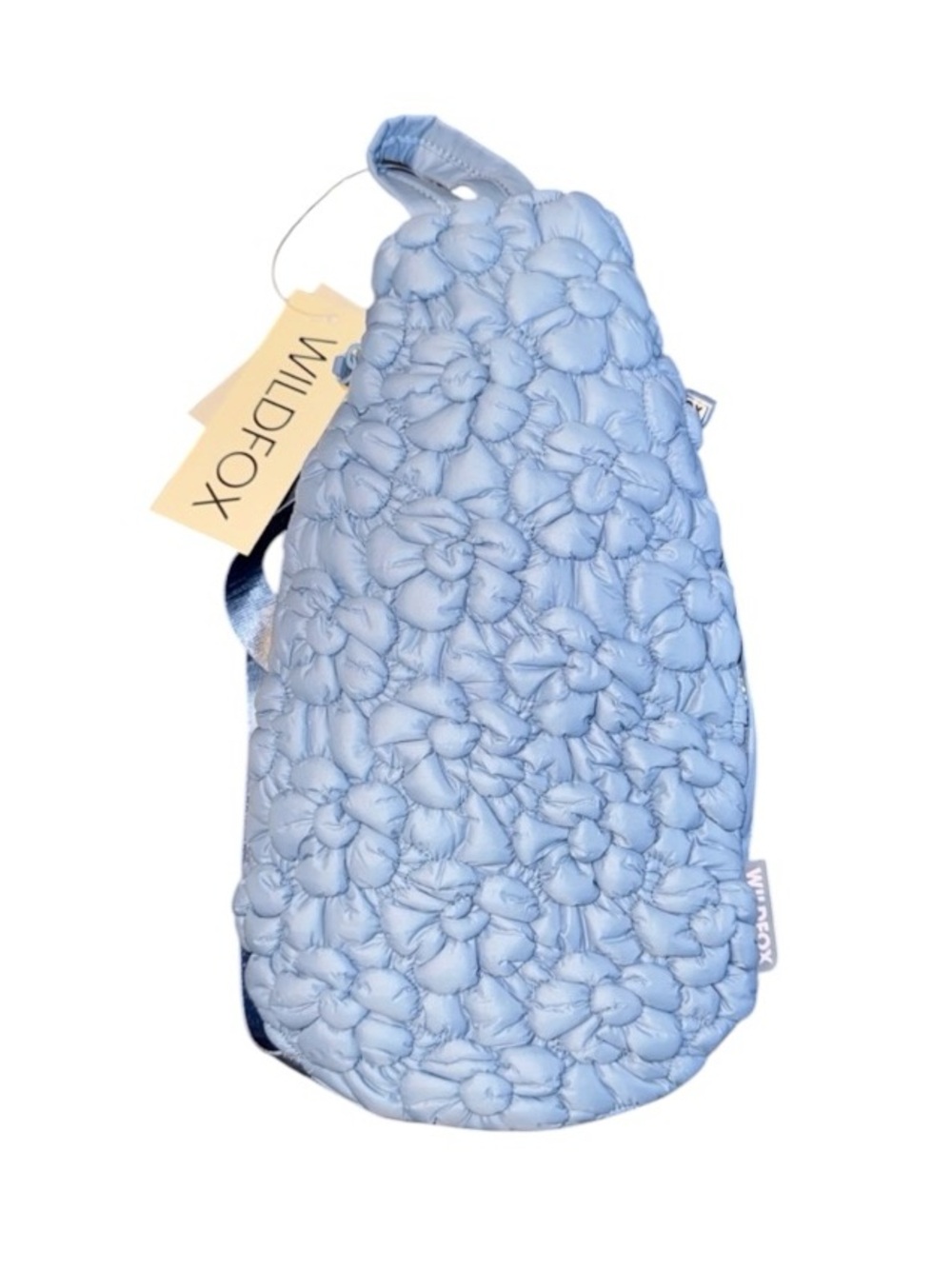 NWT Wildfox Blue Quilted Floral Crossbody Bag